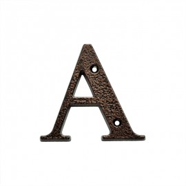 Písmeno A kovové 8cm Hnedé