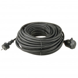 Predlžovačka 1x20m 230V čierna