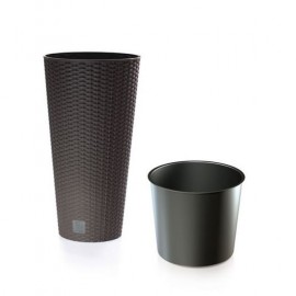 Kvetináč RATO tubus tmavohnedý 25x48cm