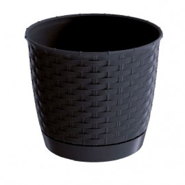 Kvetináč RATOLLA round antracit 19x16,5cm