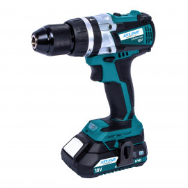 Aku vŕtačka s príklepom bezuhlíková 18V BRUSHLESS s batériou 2,0Ah a nabíjačkou 2.0A