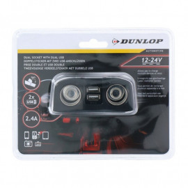 Rozdvojka zapaľ.s 2x USB 12/24V 2.4A