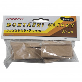 Kliny podlahové 55x20x6-0mm 20ks