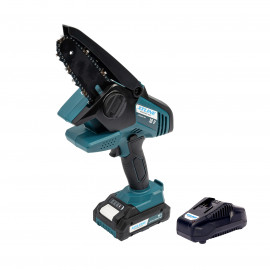 Aku mini reťazová píla 18V + batéria 2.0Ah + nabíjačka 2.4A