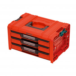 Box s organizérom QBRICK PRO Drawer 3 Toolbox 2.0 Expert RED Ultra HD Custom 450x310x244mm