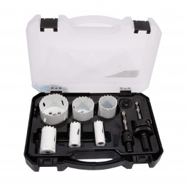 Sada vykružovacích bimetalových koruniek 9 díieůov| 19-57 mm, plastový box