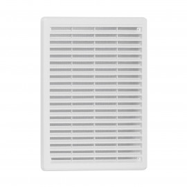 Mriežka vetracia biela so sieťovinou - krytka | 250x250 mm