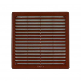 Mriežka vetracia hnedá so sieťovinou - krytka | 100x100 mm