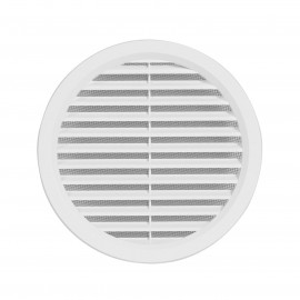 Mriežka vetracia biela kruhová so sieťovinou | 140 mm