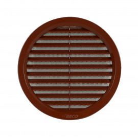 Mriežka vetracia hnedá kruhová so sieťovinou | 150 mm