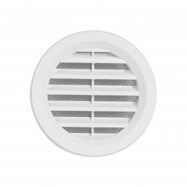 Mriežka vetracia biela kruhová so sieťovinou | 75 mm