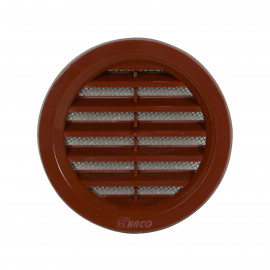 Mriežka vetracia hnedá kruhová so sieťovinou | 75 mm