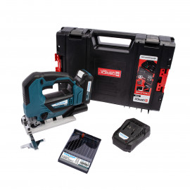 Aku Priamočiara píla 18V bezuhlíková+ baterie 2.0 Ah + nabíjačka 2.4 A + pilové plátky + box