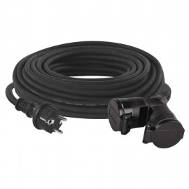 Predlžovačka 2x25m 230V čierna