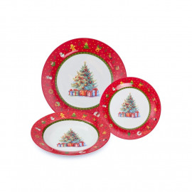 Sada vianočných tanierov 18-dielna