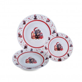 Sada vianočných tanierov 12-dielna - jazvečíková