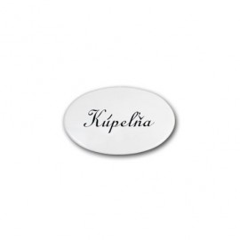 Znak KÚPELŇA biely Elegant