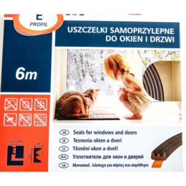 Tesnenie hnedé E-profil 6m